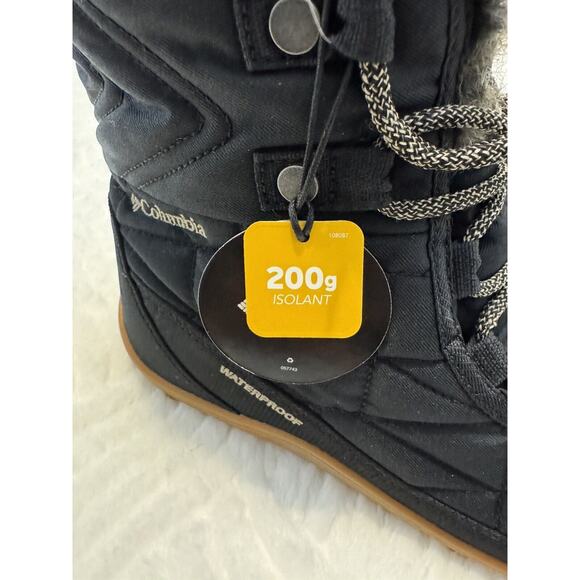 Columbia Women’s Minx Shorty III Black Pebble Waterproof Snow Boot Size 8.5 - Picture 4 of 8